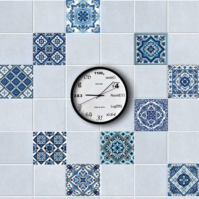 24pcs 6x6 Inch Mandala Decorative Tile Stickers Peel and Stick Adhesive Tile Patches for Home Decor Kitchen Backsplash Wall Art