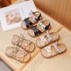 Toddler Girls Summer Sandals Children Hollow Princess Sandals with Butterfly-knot Infant Kids Cross Beach Shoes Soft Bottom