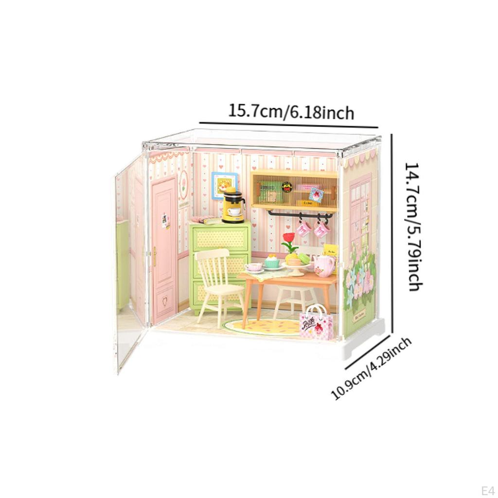 Миниатюрный кукольный домик своими руками, 3D-головоломка, коллекция игрушек для рукоделия, кукольный домик ручной работы с мебелью для
