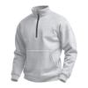 Men's Sweatshirt Autumn Casual Outdoor High Neck Half Zip Pocket Pullover Long Sleeve Sweatshirt