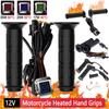 Moto E-bike ATV Handlebar Heater Warmer Kit Waterproof Thermal 3/2/1 Gear Adjustable Hot Grip Handle Motorcycle Accessories