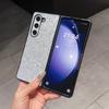 Чехол для Samsung Galaxy Z Fold6 5G с украшением стразами, с покрытием из ПУ кожи, ПК чехол для телефона