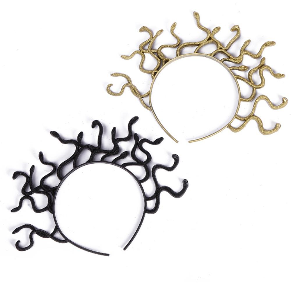 New Colored Halloween Headband Greek Mythology Stage Performances Snake Hair Hoop Scary Headwear Cosplay Prop Party Supplies