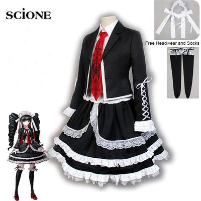 Костюм для косплея Yasuhiro Taeko Danganronpa Celestia Ludenberg, парики, женская форма Лолиты, юбка, праздничное платье на Хэллоуин