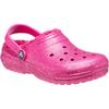 Crocs Classic Lined Glitter Clog Comfortable Versatile Toddler Shoes Baby Clogs Pink 207463-6SZ