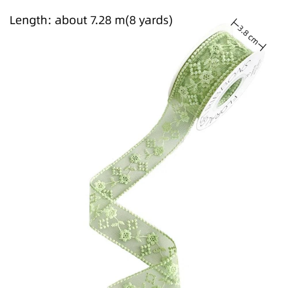 Декоративная 38мм Кружевная Резная Лента Ажурная Ручная работа DIY Шелковая Лента 8 Ярдов Материалы для подарков Лента для упаковки подарков Ткань
