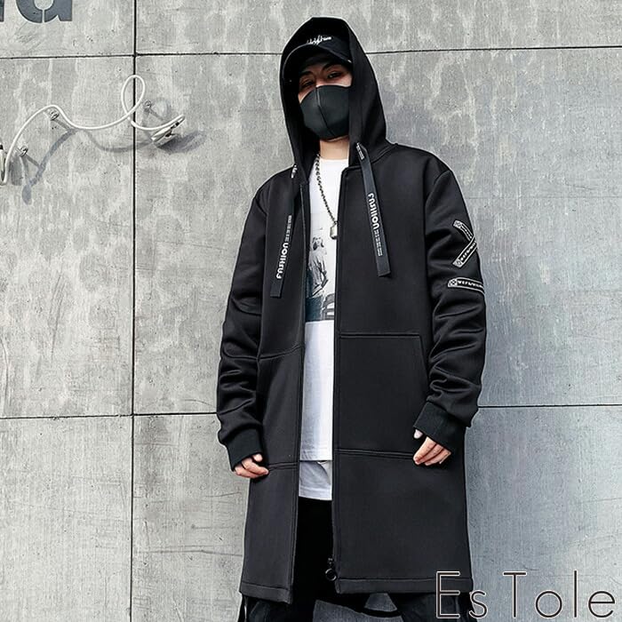 EsTole Street Parka Middle Coat Long Jacket Long Parka Zip Up Parka Maxi Length Mountain Parka Parka Dress Big Hood Outerwear Haori Street Style Mode