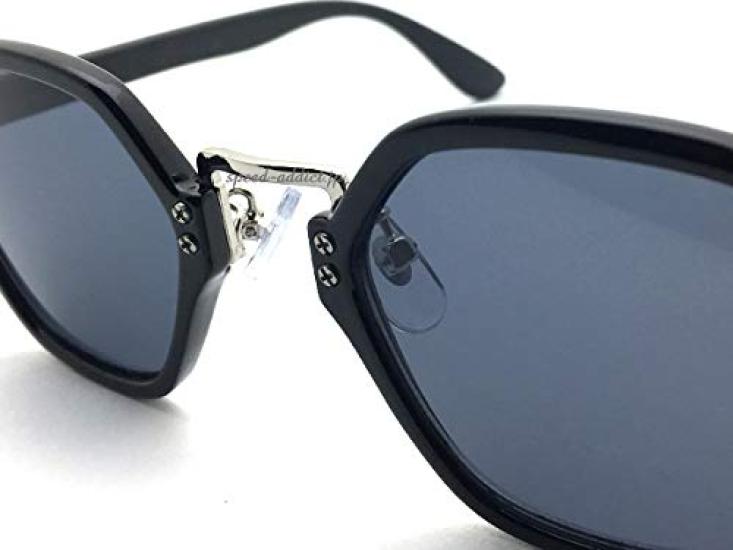 МЕТАЛЛИЧЕСКИЙ МОСТ ШЕСТИУГОЛЬНЫЕ СОЛНЦЕЗАЩИТНЫЕ ОЧКИ мост шестиугольник ЧЕРНЫЙ ДЫМ [ДИЗАЙН ОЧКИ] (металлические солнцезащитные очки) ×