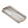 Drainage Tea Tray Plastic Multipurpose Large Capacity Transparent Tea Serving Drain Tray for Home Living Room Large