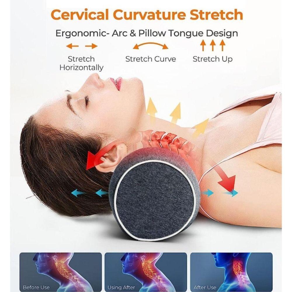 Подушка для шеи из пенополиуретана с эффектом памяти, подушка для вытяжения с поддержкой свода для снятия мышечного напряжения позвоночника