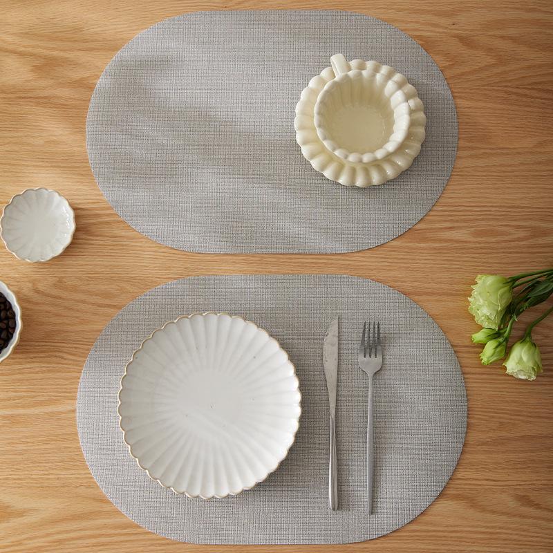 Japanese cloth pattern thermal insulation placemat simple weaving Nordic anti-scalding table mat thermal insulation mat bowl mat Western food