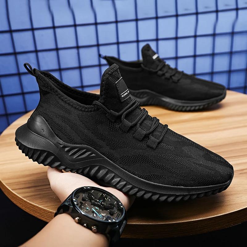 2025 Men Running Sneakers Lightweight Fashion Walking Sport Shoes Classical Mesh Breathable Casual Shoes Moccasins Sneakers