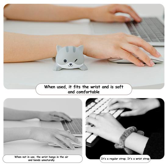 Милая подставка для запястья в виде мыши в виде животного, эргономичная, обезболивающая, нескользящая, для кошек, свиней, кроликов, собак, компьютерная мышь, подушка для поддержки запястья, аксессуары для ПК