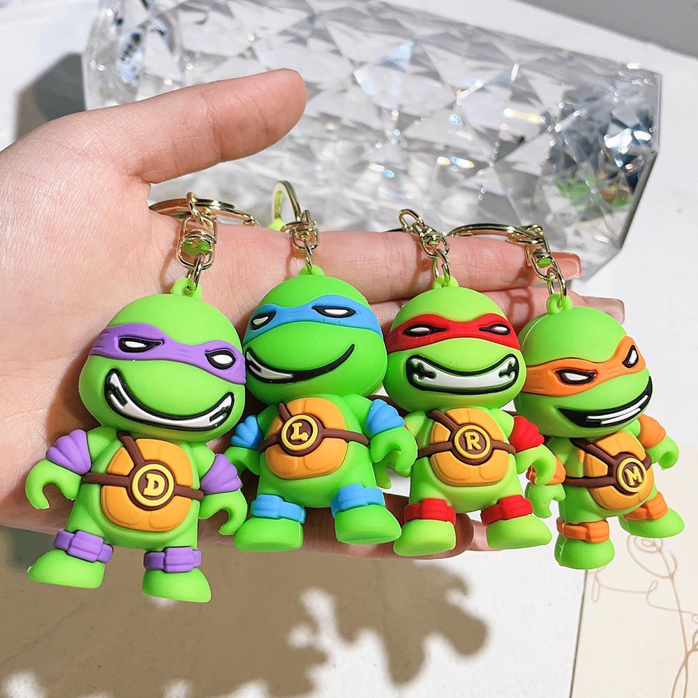 Vibrant Ninja Turtles Keychain Perfect Silicone Accessory For Bags And Keys