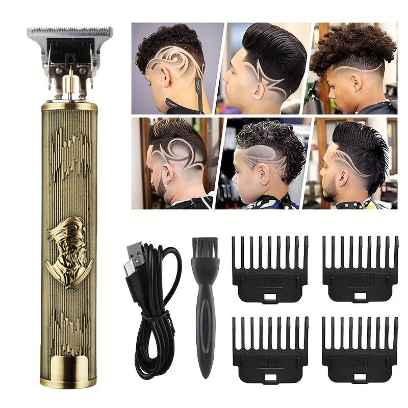 Professional Rechargeable Hair Clipper for Men - Vintage T9 Design, Ideal for Barbers