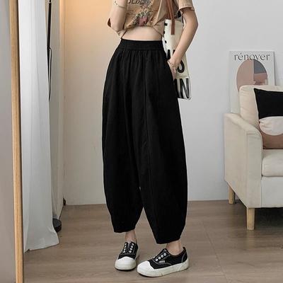 Женские летние утягивающие брюки-фонарики гаремы | Свободные повседневные брюки с высокой талией