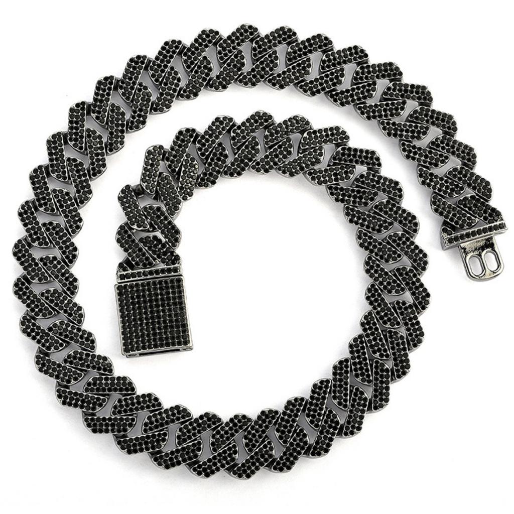 Alloy Diamond Studded Necklace for Men and Women