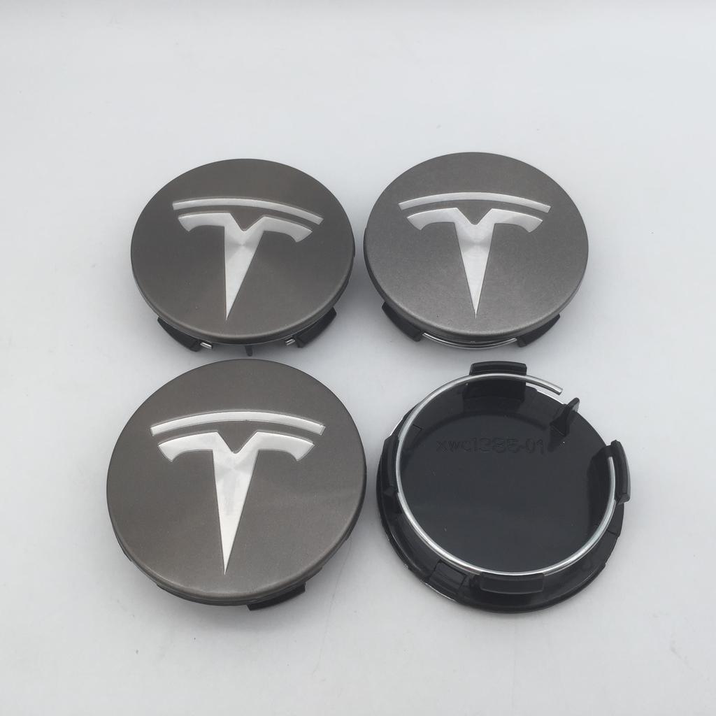 CJEY4 4pcs 57mm 56mm For Tesla Model 3 Model Y Model S X Car emblem Wheel hub Center Cap Badge covers Decals Styling accessories
