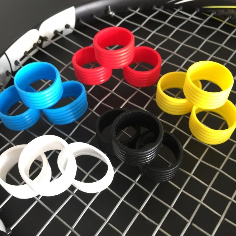 Silicone Tennis Racquet Grip Rings Racket Bands Non Slip Racket Rubber Bands for Badminton Squash Baseball Bat Handle