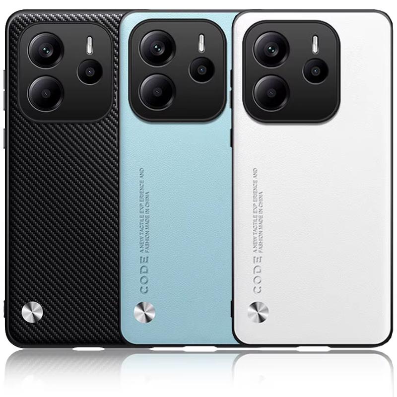 Простой чехол из искусственной кожи для Xiaomi Redmi Note 14 4G Note14pro+ Роскошный матовый жесткий противоударный чехол для телефона Redmi Note 14Pro