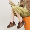 Summer new top layer cowhide retro comfortable commuting casual sports style front lace up women's shoes