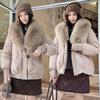 Wind Down Cotton-padded Clothes Women's Winter New Big Fur Collar Short Bread Clothes Loose Cotton-padded Jacket Cotton-padded Clothes
