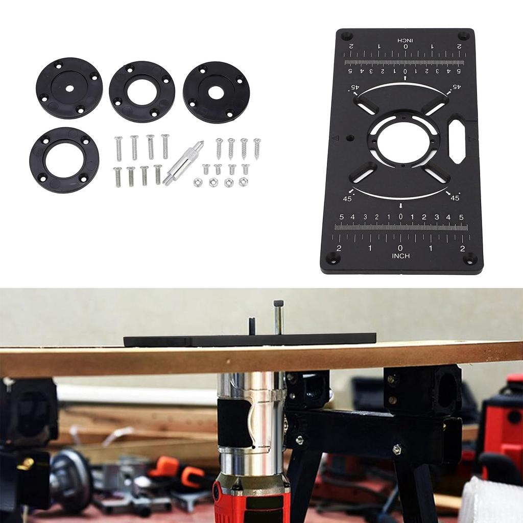 Aluminum Router Table Insert Plate Trimming Machine Flip Board For Woodworking Project Trimming Machine Application