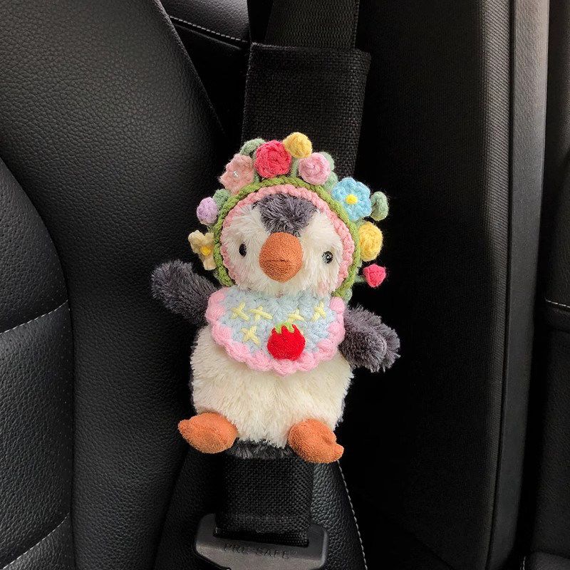 Creative Cartoon Cute Flower Doll Car Seatbelt Shoulder Pad Anti-Neck Strain, Suitable for All Seasons, High-End Feel
