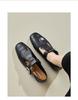 ST&SAT Saturday Blok Tassel Mary Jane Shoes Women's Retro Soft Leather Low Heel Commuter Shallow Mouth Shoes