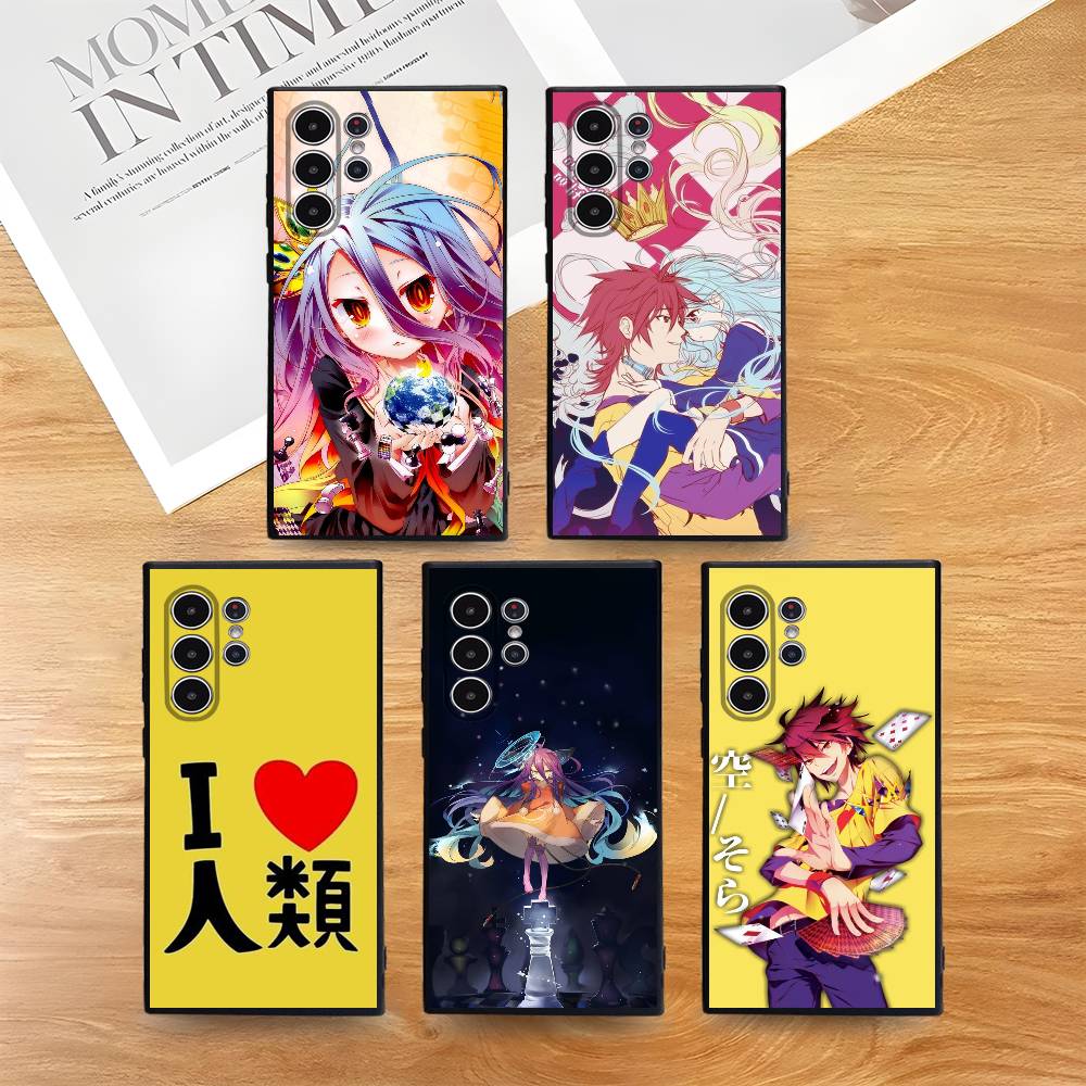 Чехол для телефона с аниме-тематикой No Game No Life для Samsung серии S S21 S22 S23 S24 S25 FE Plus Ultra, мягкий ТПУ, приятный для кожи