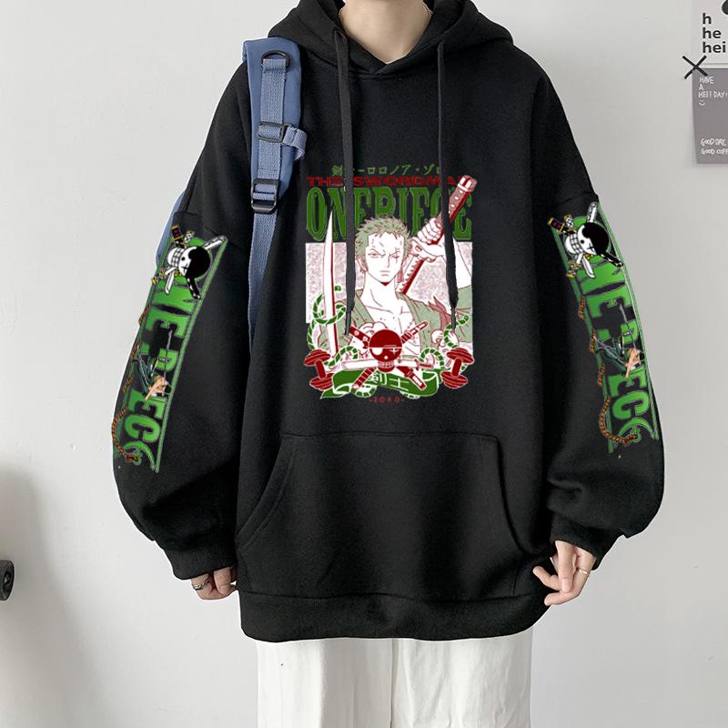 Printed Hoodies ONE PIECE Anime Loose Pullover Harajuku Casual Tops Men Women Fashion Long Sleeve Sweatshirts