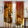Cheap 3D Wild Animal Lion Tige Leopard 2 Pieces Free Shipping Luxury Window Curtains for Living Room Bedroom Decoration On Sale
