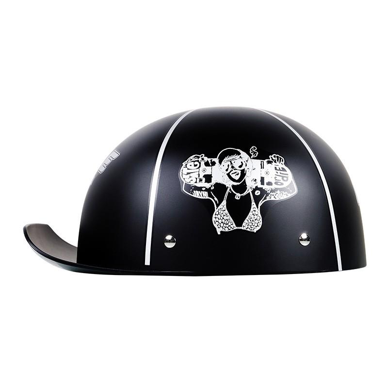 Womens Retro Half Helmet Electric Scooter Motorcycle ABS Safety With 3C Certification