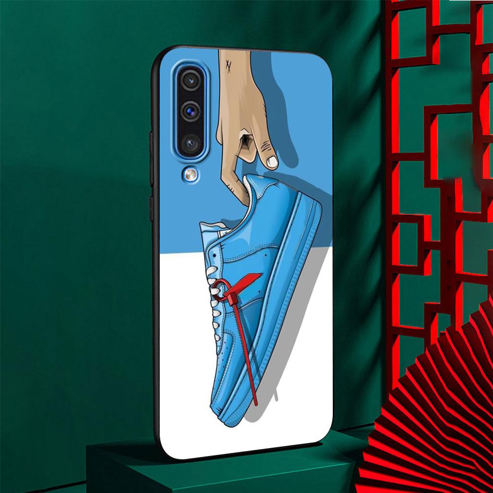 Sneakers Shoe Case for Samsung Galaxy A50 A50s A40 A20e A20 A30 A30s A70 A70s A10 A10s A20s A11 A21 A42 Black Phone Cover