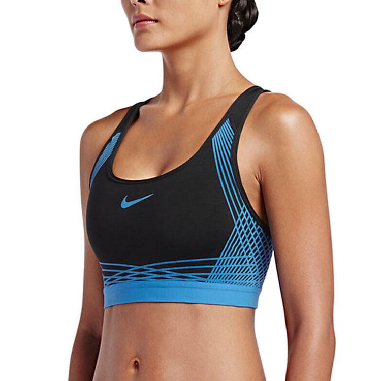 Nike Спортивное нижнее белье женское синее средняя поддержка 805308-015