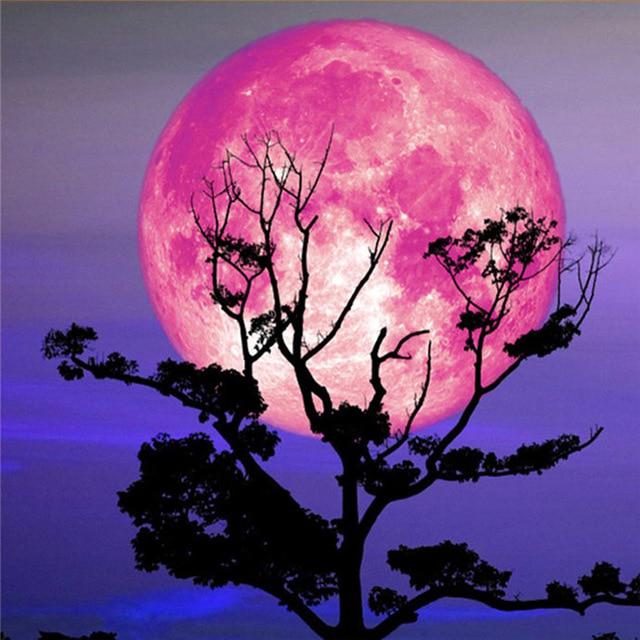 5D DIY Алмазная картина Полный круг Пейзаж Дерево Отражение Вышивка Картина Вышивка крестом