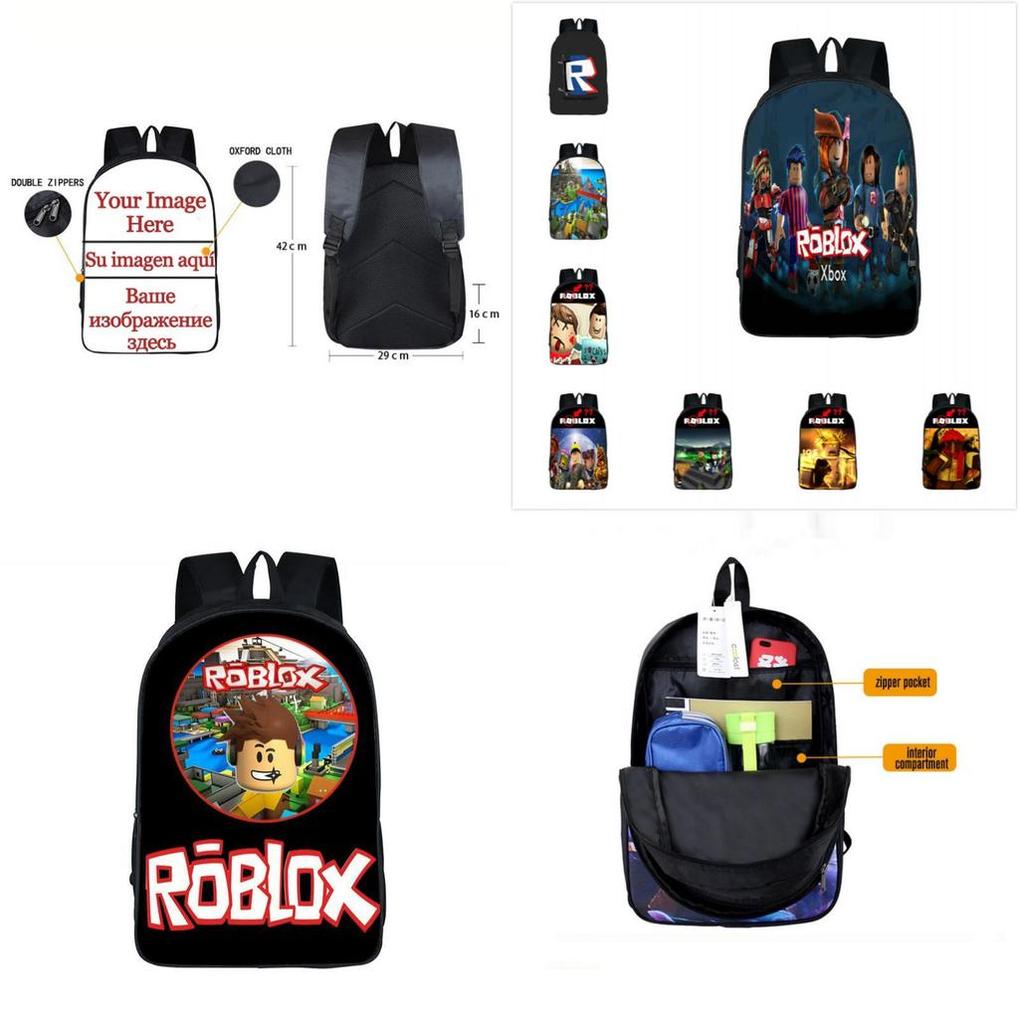 Stylish Roblox Backpack With Multicolor Design And Large Capacity For School Use