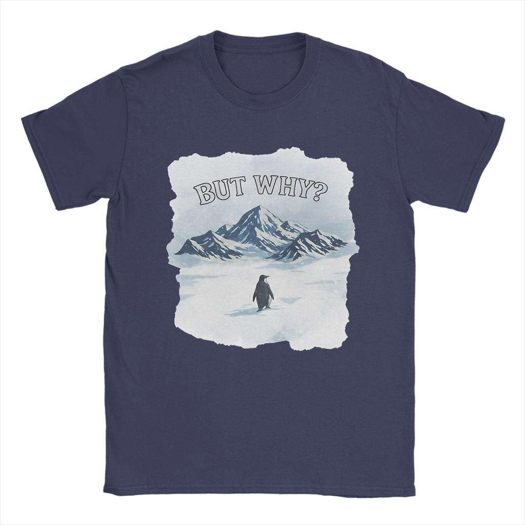 Oversized T Shirt Summer Funny Nihilist Penguin But Why Hip Hop TShirts Pure Cotton Tshirt for Unisex Y2K Retro Print Top Tees