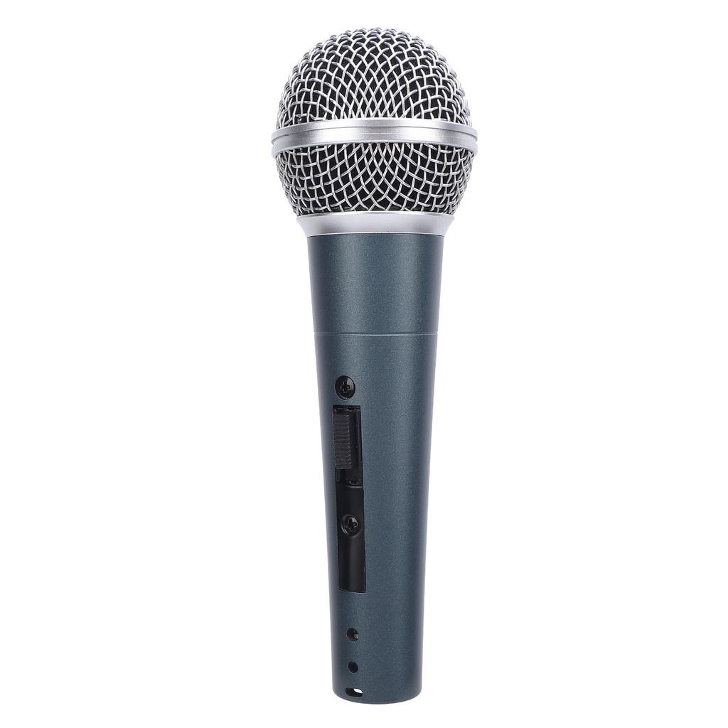 Wired Dynamic Microphone Moving Coil Dynamic Cardioid Handheld Microphone Set for Active Speakers Mixers Amplifiers Cyan