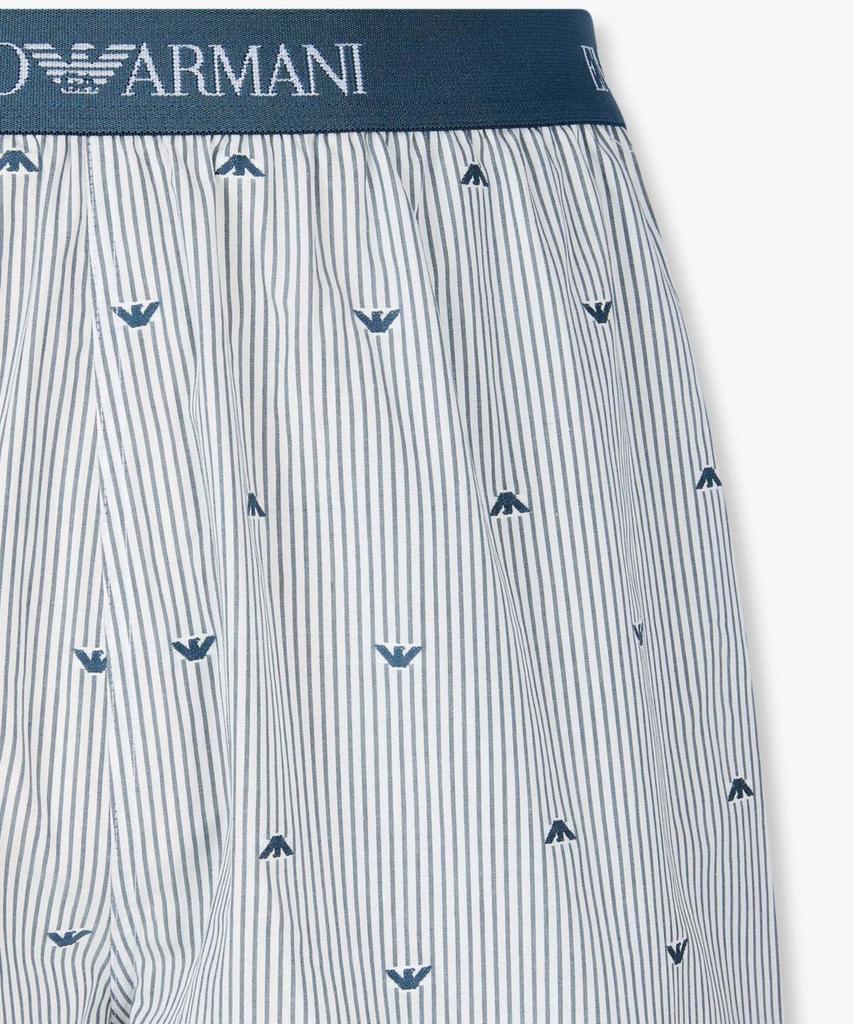 EMPORIO ARMANI UNDERWEAR Мужские Шорты для отдыха с узором Логотип-Орел_Дымчато-Аква 0816131027