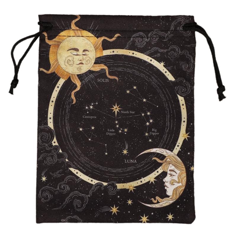 Mini Drawstring Bag Flannelette Jewelry Dices Pouch Board Game Cards Bag Gift Pouches Packaging Pouch Tarots Storage Bag