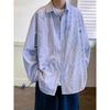 2024 Letter Long Sleeve Shirt Japanese Hong Kong Style Ins Loose Shirt Boys Summer Trendy Versatile Casual Coat