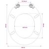 Toilet Seat with Lid MDF Bamboo Design