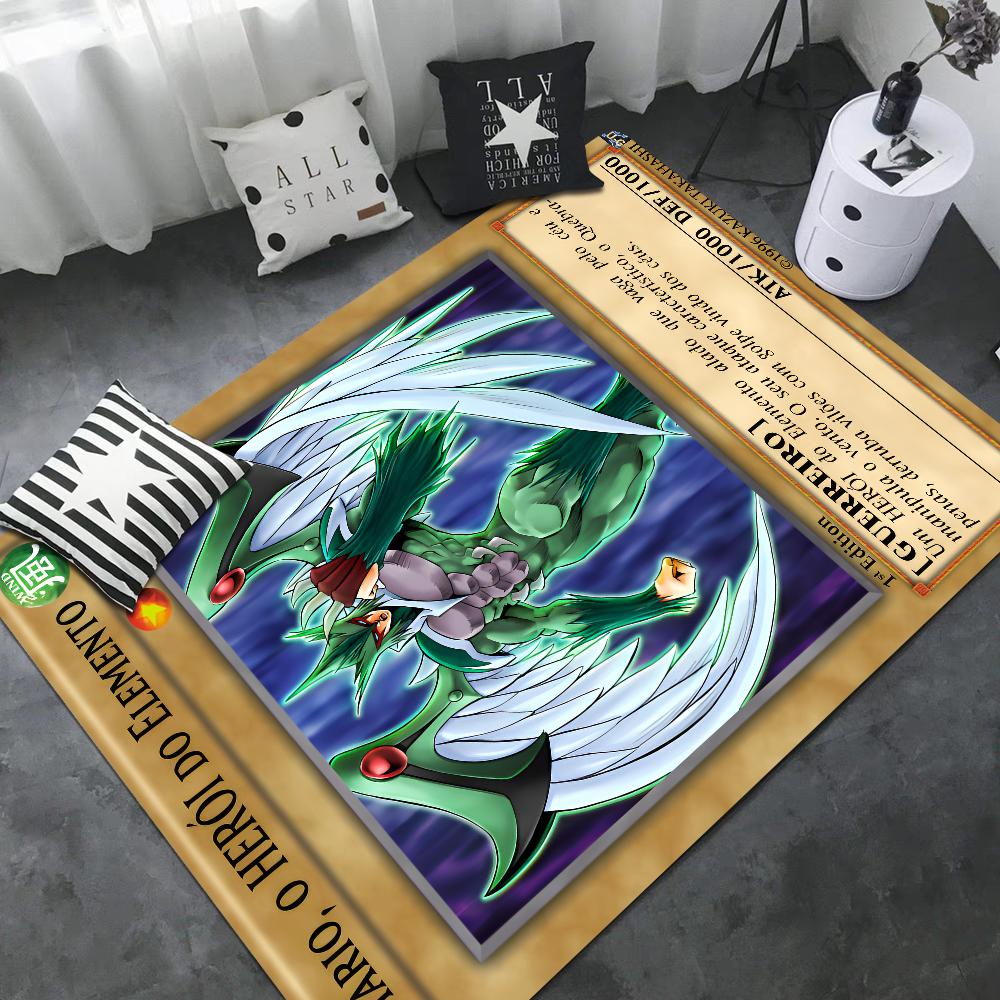 Yu-Gi-Oh КАРТА МОНСТРА Коврик для пола Противоскользящий Впитывающий воду Длинная полоса Подушка Коврик для спальни Приветственный коврик