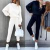 2022 Women's High Neck Sweater and Trousers Two-Piece Suit - Autumn/Winter Fashion