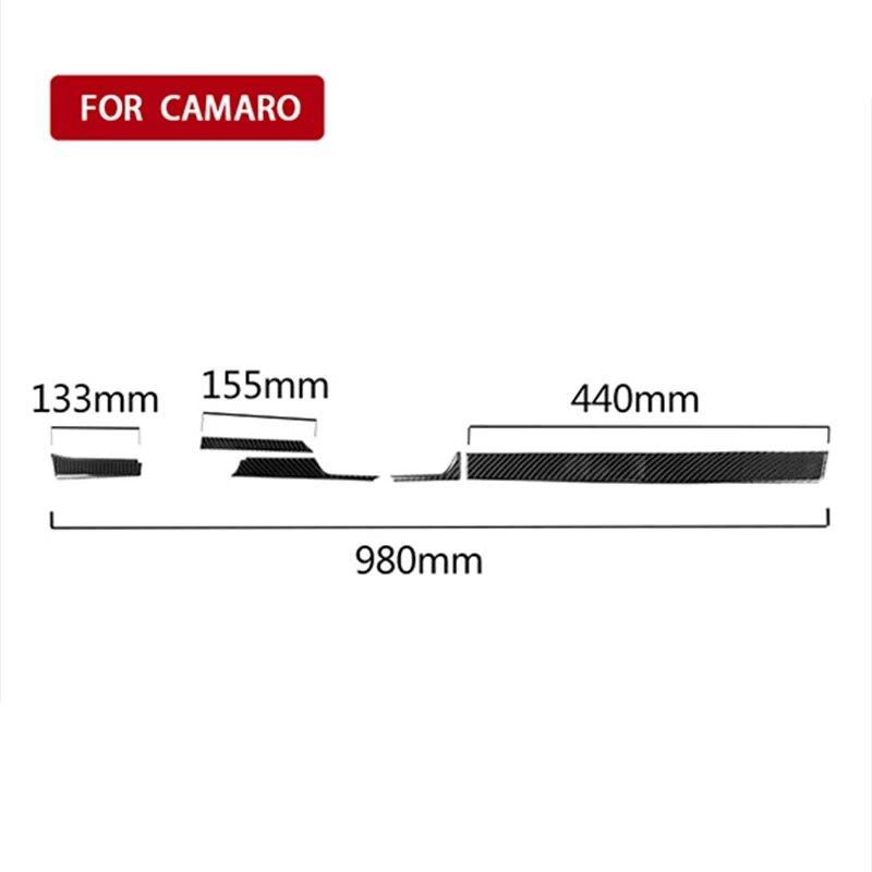 Для Chevrolet Camaro 2016 2017 2018 аксессуары для Camaro наклейка из углеродного волокна внутренняя отделка центральной консоли наклейки на приборную панель