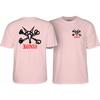 Новая футболка для скейтборда Powell Peralta Rat Bones Светло-розовая