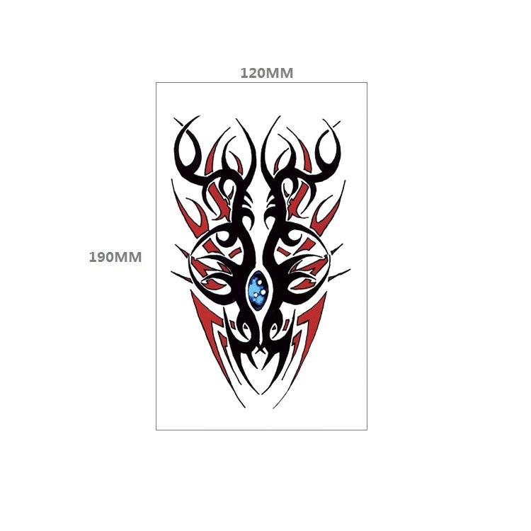 Наклейка с татуировкой черепа, вечное значение, часы, оповещение, красная роза, пистолет, нагрудник, наклейка для переноса воды