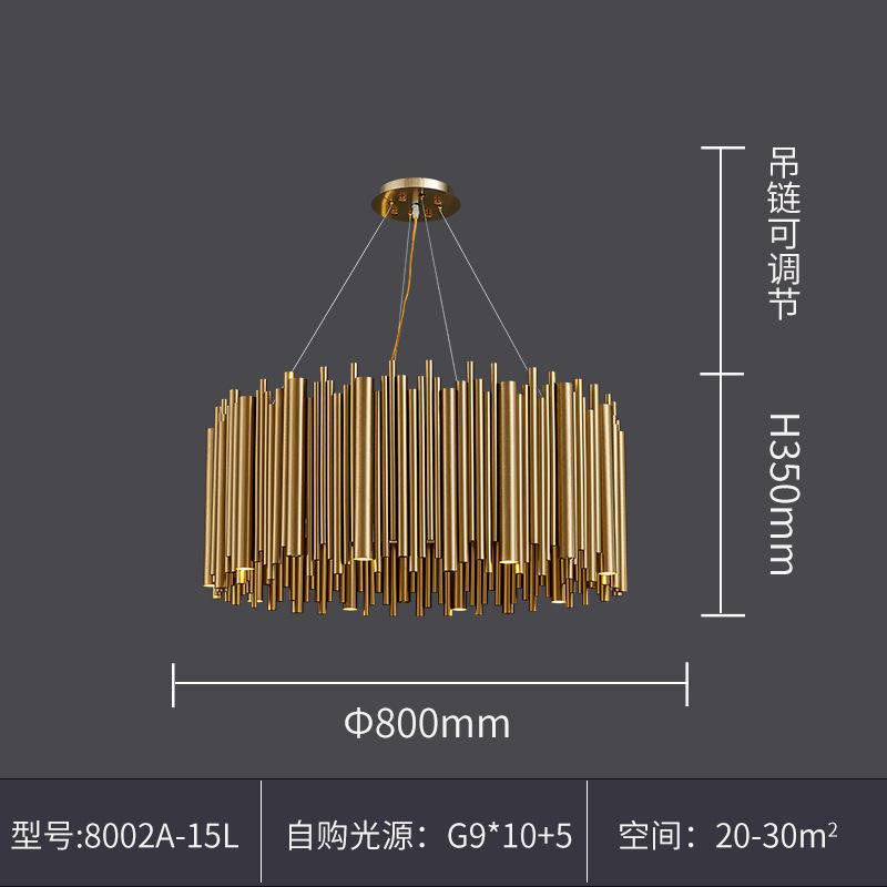 Люстра для гостиной Вилла дуплекс современная простая из нержавеющей стали креативная люстра внутреннее освещение светодиодные светильники золото