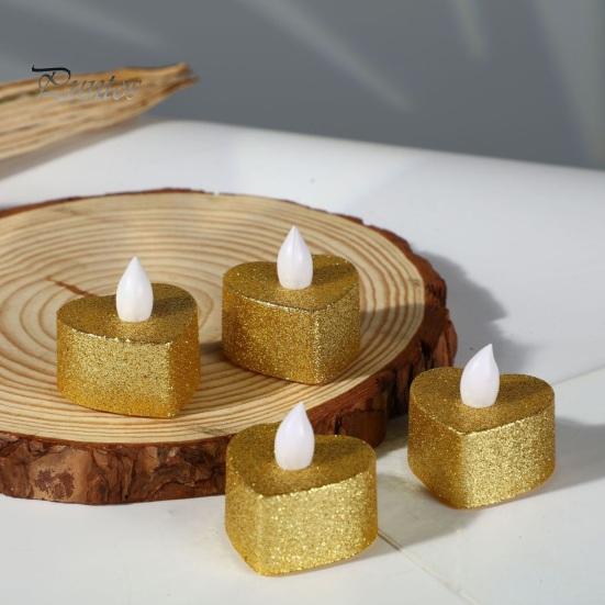 12 шт. мерцающих беспламенных свечей на батарейках светодиодные чайные свечи реалистичные фитили украшение для домашнего стола декор